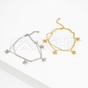 Pulseira em aço para pé Dupla Arvores