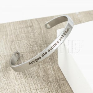 Pulseira Personalizável em aço Sentimento