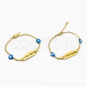 Pulseira Aço Olho