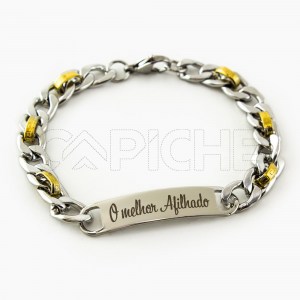 Pulseira Masculina Gold & Prata