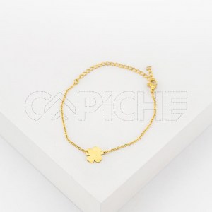 Pulseira em aço Trevo