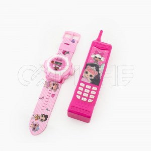 Conjunto Relógio e Telefone LOL