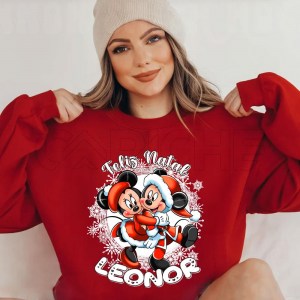 Sweatshirt Natal Mickey Minnie Personalizado