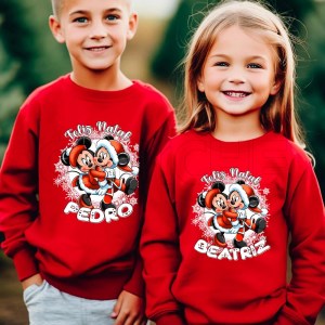 Sweatshirt Natal Mickey Minnie Personalizado