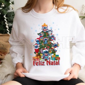 Sweater árvore Stitch Natal Personalizavel