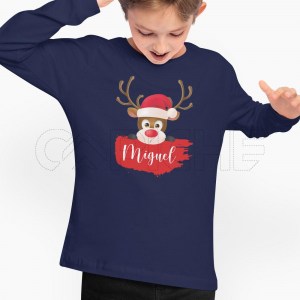 Sweater sem Capuz Criança Rena Personalizável