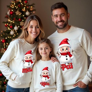 Sweater Labubu Boneco de Neve