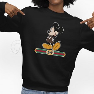 Sweater sem Capuz Guchi Mickey Minnie