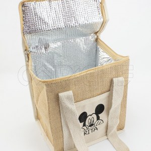 Lancheira Térmica de Rafia Mickey com Nome