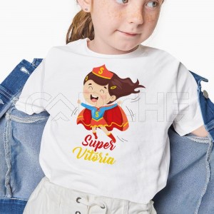 Tshirt Criança Super Heroína