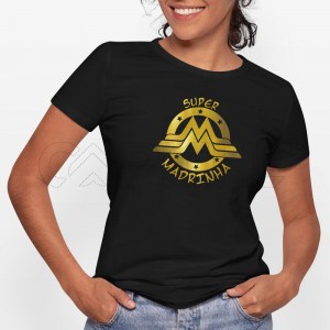 Tshirt Senhora Super Madrinha Gold