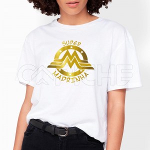 Tshirt Senhora Super Madrinha Gold