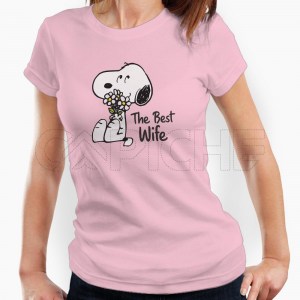 Tshirt Senhora Snoopy Frase PErsonalizável