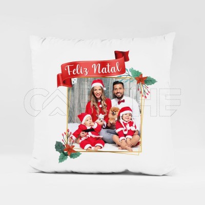 Almofada com Foto Feliz Natal