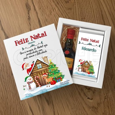 Caixa presente Casinha Natal