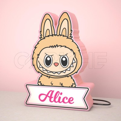 Candeeiro 3D Labubu Nome