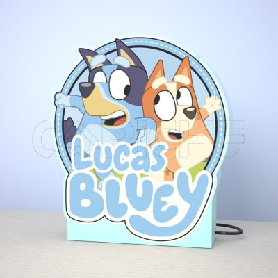 Candeeiros 3D Bluey Nome