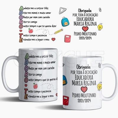 Caneca Adoro-te Professora