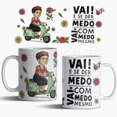 Caneca vai com medo mesmo