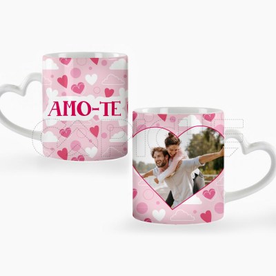 Caneca com Foto Personalizável Amo-te