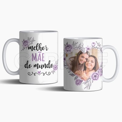 Caneca Melhor #SEO do Mundo Floral com Foto