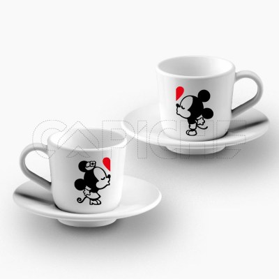 Conjunto chávena de café Minnie and mickey