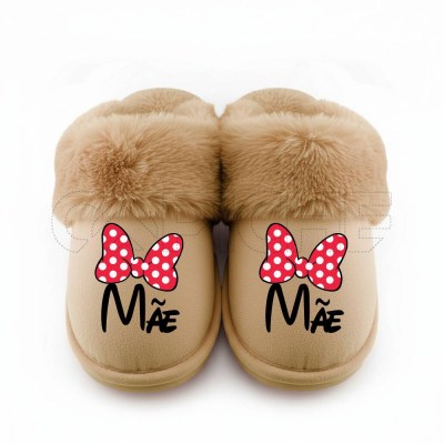 Chinelo Personalizado Pelucia Minnie 
