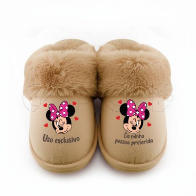 Chinelo Personalizado Mickey & Minnie Uso Exclusivo