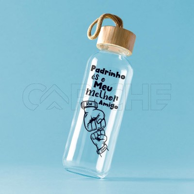 Garrafa de Vidro  Melhor Amigo