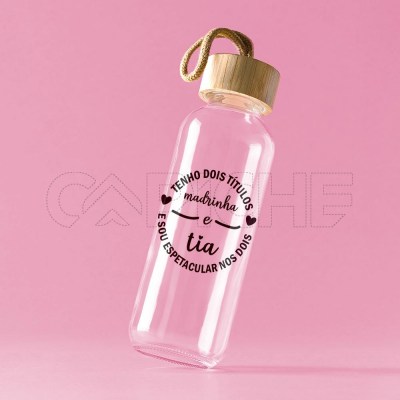 Garrafa de Vidro Dois Títulos