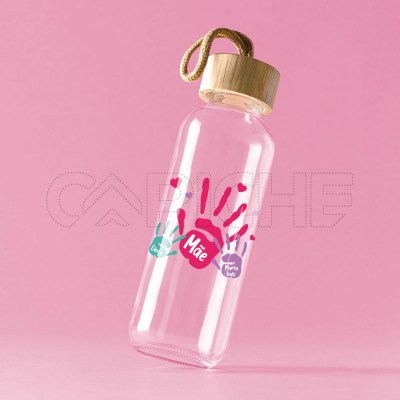 Garrafa de Vidro Mãe Mãos