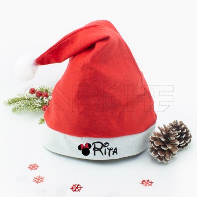 Gorro Pai Natal Personalizável Mickey Minnie