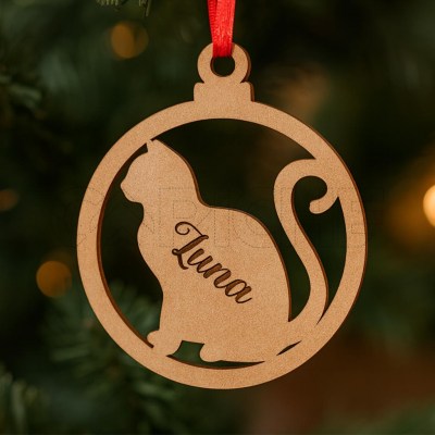 Pendente de natal Gato Cão