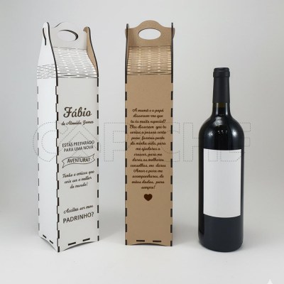 Caixa de vinho personalizável
