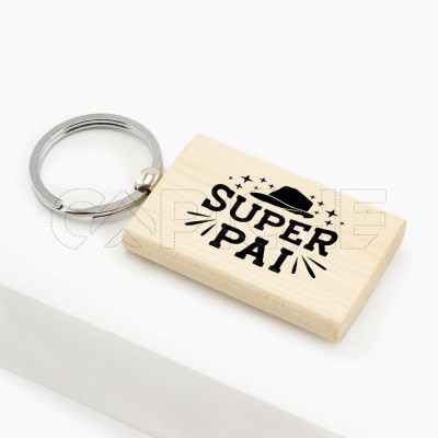 Porta chaves madeira super Pai