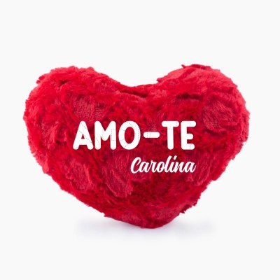 Coração de peluche Amo-te