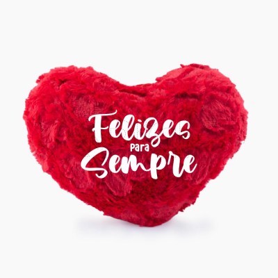Coração de peluche Felizes