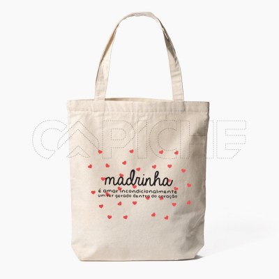 Saco Tote Bag Madrinha Coração