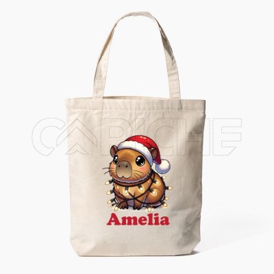 Saco Tote Bag Capivara natal