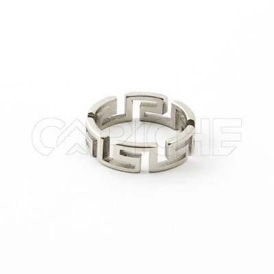 Anel de aço masculino Labirinto