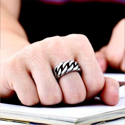 Anel de aço masculino Corrent