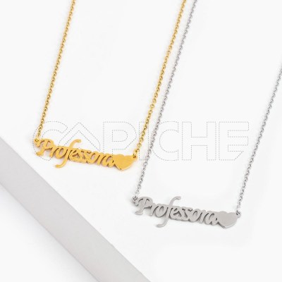 Colar em aço Professora