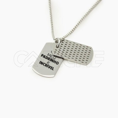 Colar em aço Militar