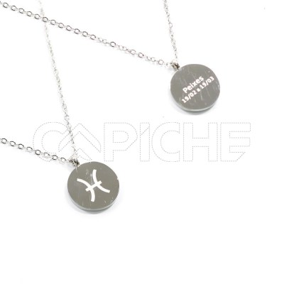 Colar em aço Signo Peixes