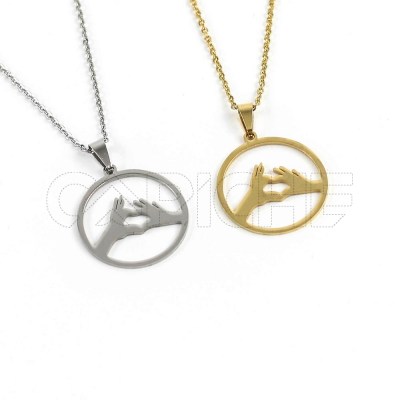 Colar em aço Amo-te