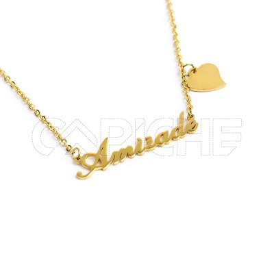 Colar em aço Amizade