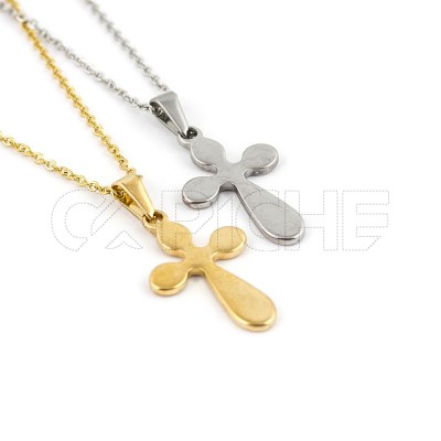 Colar em aço Cruz
