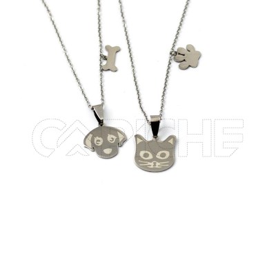 Colar em aço animais