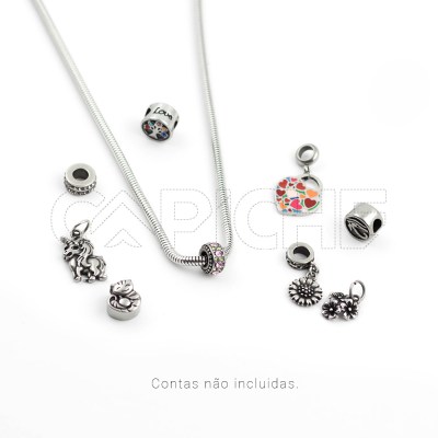 Colar malha de aço para aplicação de pendentes