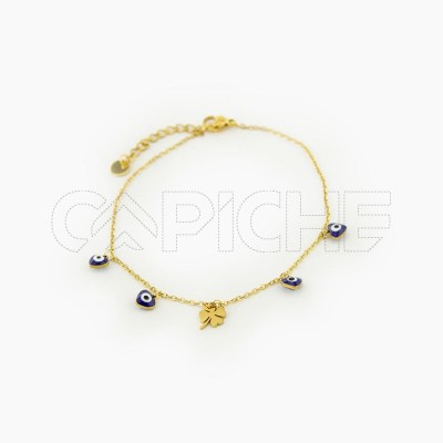 Pulseira em aço para pé Sorte